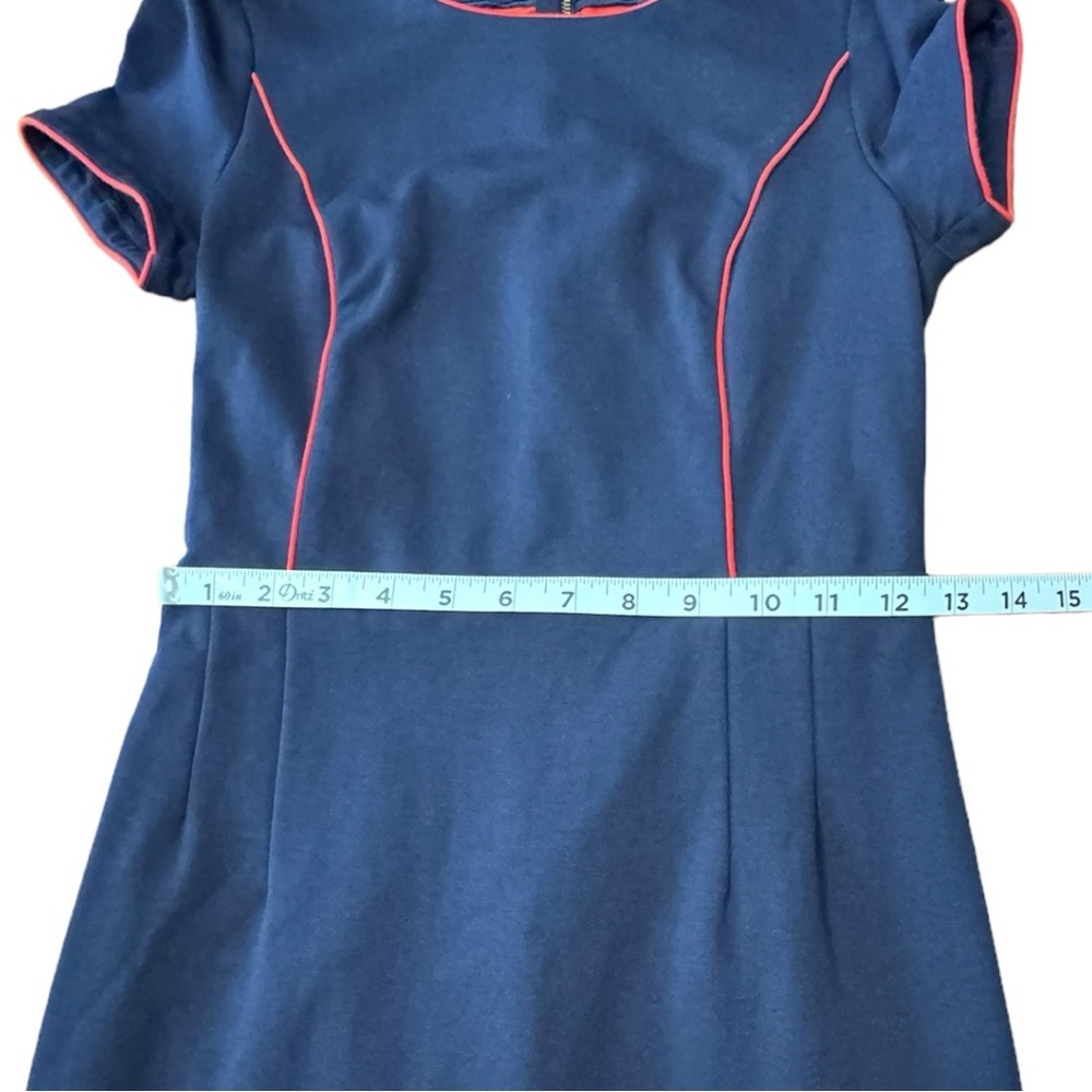 Boden Navy Dress with Red Piping - Picture 5 of 16